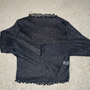 Elegant Black Sheer Women's Top